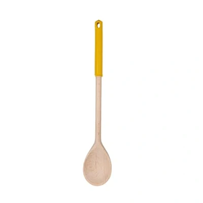 Image de Cuillère de cuisine en bois avec manche silicone coloré Fackelmann Wood Edition ref 0905250