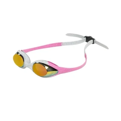 Afbeelding van arena Spider Junior Spiegelzwembril voor kinderen, zwembril met gespiegelde glazen, anti condens, UV bescherming, zelfverstelbare neusbrug, hypoallergene siliconen afdichtingen