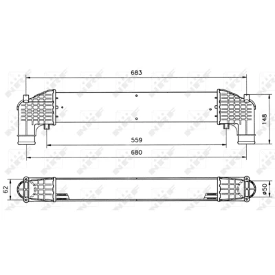Afbeelding van Intercooler, inlaatluchtkoeler NRF 30108A
