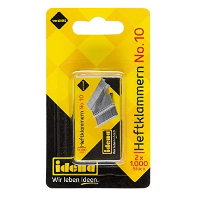 Afbeelding van Idena 12094 2 verpakkingen van 1000 verzinkte nietjes nr. 10