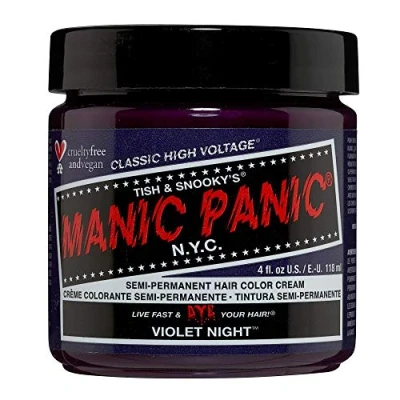 Image de Manic Panic Violet Night Classic Cream, coloration capillaire violette semi permanente vegan et cruelty free, 118 ml
