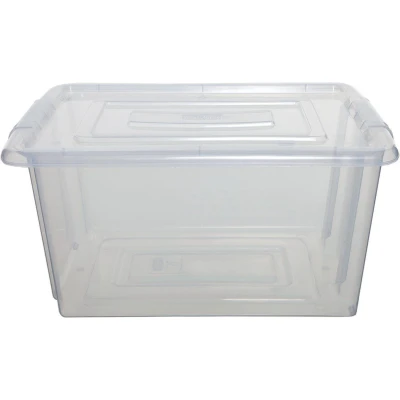 Afbeelding van Whitefurze Stack &amp; Store Small Opbergdoos 14 Liter Zonder Deksel, Transparant