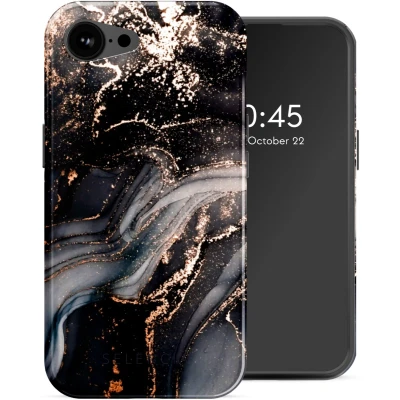 Afbeelding van Selencia Vivid Backcover met MagSafe voor de Apple iPhone 16e Chic Marble Black