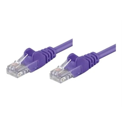 Image de Intellinet Cordon de raccordement RJ 45 (M) pour 20 m UTP CAT 5e moulé, sans crochet violet
