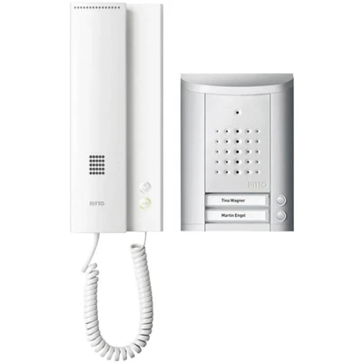 Afbeelding van Ritto by Schneider Entravox Complete set voor Deurintercom Kabelgebonden Tweegezinswoning Zilver