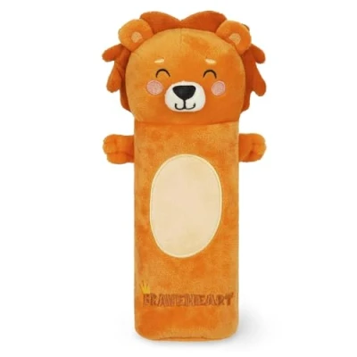 Afbeelding van Legami super Soft etui, leeuwenthema, pluizig karton met kleurtekening, 100% polyester, zachte pencil case