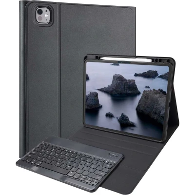 Afbeelding van Accezz QWERTY Bluetooth Keyboard Bookcase Geschikt voor de iPad Pro 12.9 (2024)