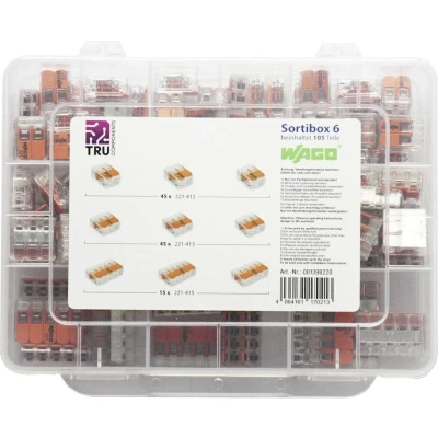 Afbeelding van WAGO WA 741 644 Assortiment verbindingsklemmen Flexibel: 0.14 4 mm² Massief: 0.2 105 stuk(s)