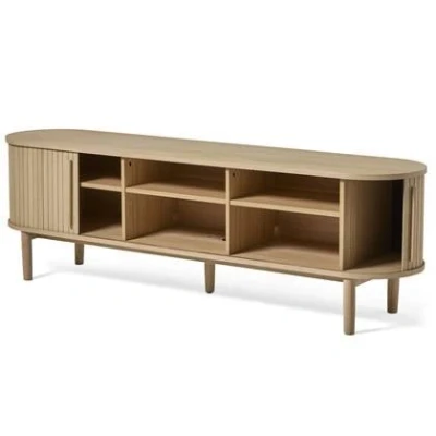 Afbeelding van Giga Living Tv Meubel Licht Eikenhout 180x40x55,6cm Meta