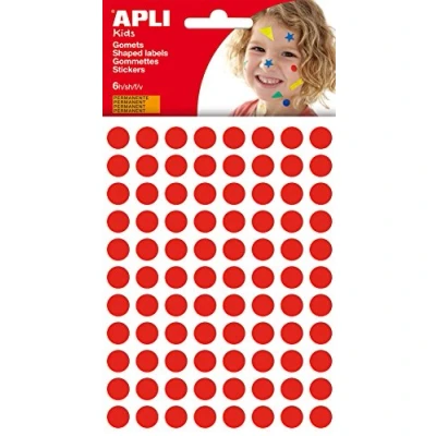 Afbeelding van Apli Kids Stickers, Cirkel Diameter 10,5 Mm, Blister Met 528 Stuks, Rood Stickers