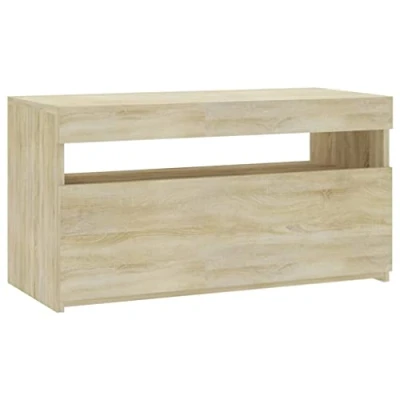 Afbeelding van vidaXL TV kast met ledlampen, sonoma eiken, 75 x 35 40 cm