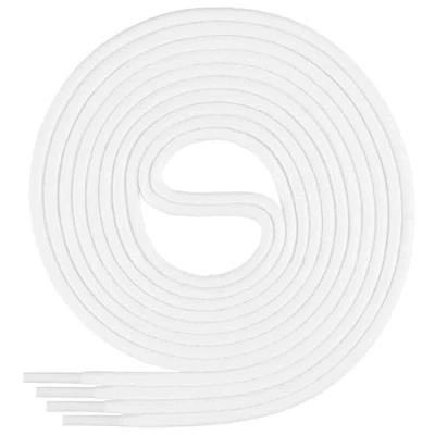 Afbeelding van Di Ficchiano SW 03 veters, rond, gewaxt, diameter 2 4 mm, voor stadsschoenen, wandelschoenen en leren schoenen, wit, 100 cm/diameter 3 cm, wit