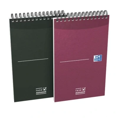 Afbeelding van Oxford Office Essentials taskmanager, 140 bladzijden, ft 12,5 x 20 cm, geassorteerde kleuren schrift