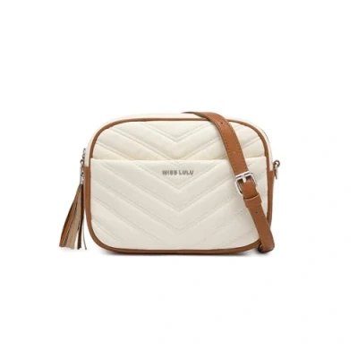 Afbeelding van Miss Lulu schoudertas voor dames, kleine met verstelbare schouderriem, Beige/Bruin