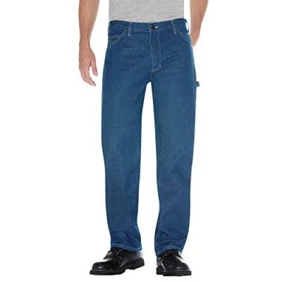 Image de Dickies Jean de charpentier pour homme, coupe décontractée, noir, Pierre délavée, 38W / 30L