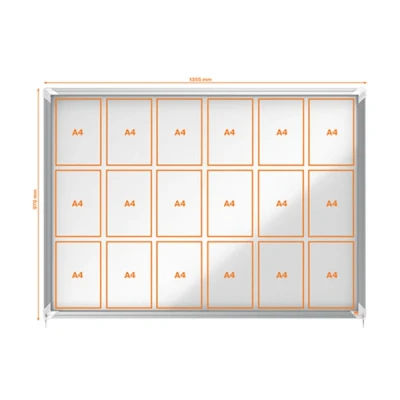 Image de Vitrine d&#039;intérieur à fond magnétique Grand format Nobo