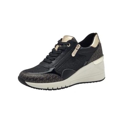 Afbeelding van Marco Tozzi Sneakers laag, Dames, Maat: 36, Black Schoenen