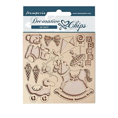 Afbeelding van Stamperia Decorative Chips Daydream Kite (SCB126) (DISCONTINUED)