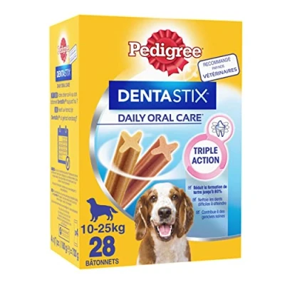 Afbeelding van 4x Pedigree Dentastix Daily Oral Care 10 25kg 4 Verpakkingen van 28 sticks