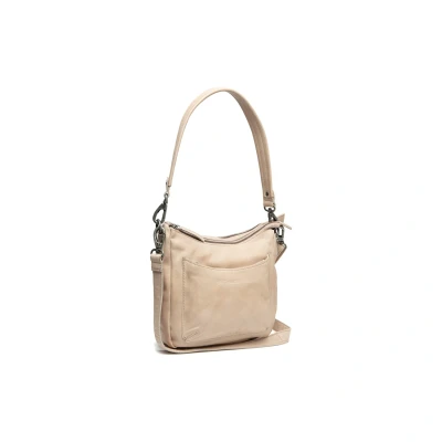Afbeelding van Leren Schoudertas Beige Caroline voor Dames The Chesterfield Brand
