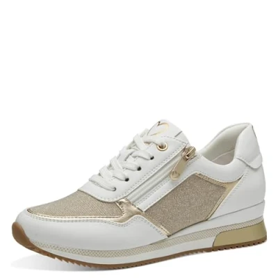 Afbeelding van MARCO TOZZI 2 23713 41 damessneakers, Wit Goud