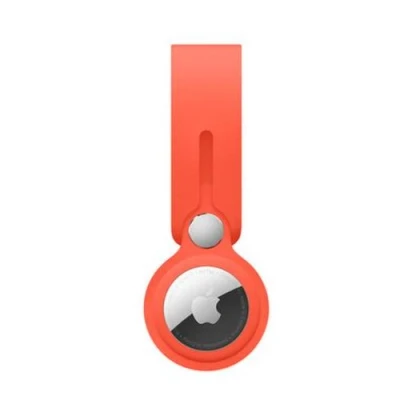 Image de Étui Apple AirTag Original Silicone Loop Orange Silicones Et TPU (doux)