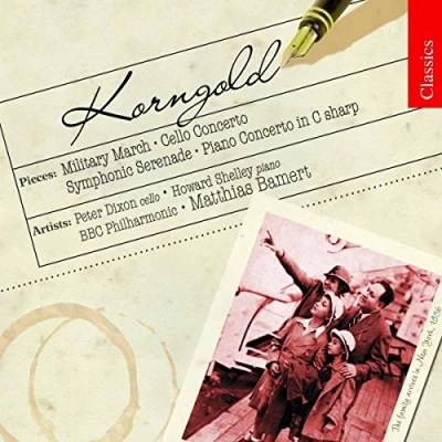 Afbeelding van Peter Dixon, Howard Shelley, BBC Philharmonic Orchestra Korngold: Military March/ Cello Concerto/Symphonic Serenade/Piano Concerto (CD)