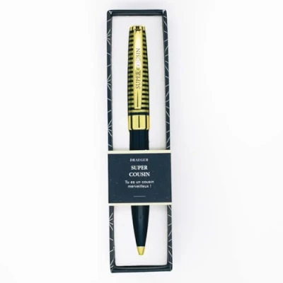 Afbeelding van Draeger Paris balpen &quot;Super Couusin&quot;, nachtblauw en goud, geschenkdoos
