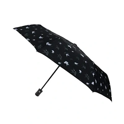 Afbeelding van Smati Oiseaux Opvouwbare Stormparaplu Compact Auto Open/Dicht ø 96 cm Zwart/Grijs