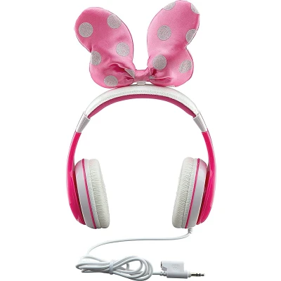 Afbeelding van Disney Junior Minnie Koptelefoon Headphones Hoofdtelefoon met strik Roze