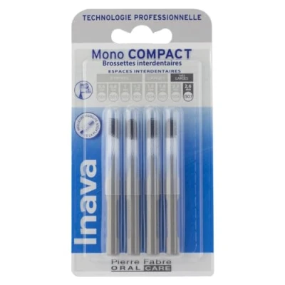 Afbeelding van Inava Mono Compact 4 Tandenborstels (Maat : ISO7 2,6 mm)