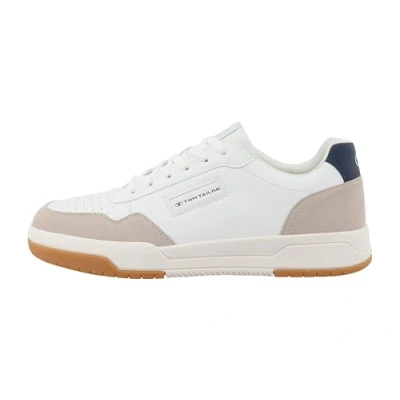 Afbeelding van TOM Tailor Sneakers laag, Heren, Maat: 46, White navy Textiel