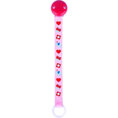 Afbeelding van Heimess Fopspeenketting Olifant Roze 21,5cm