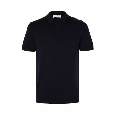 Afbeelding van Selected Homme Poloshirt, Heren, Maat: Small, Navy blazer