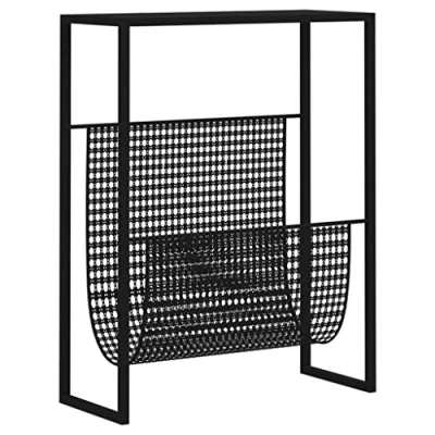 Afbeelding van vidaXL Tijdschriftenstandaard, zwart, 35 x 15 45 cm, staal