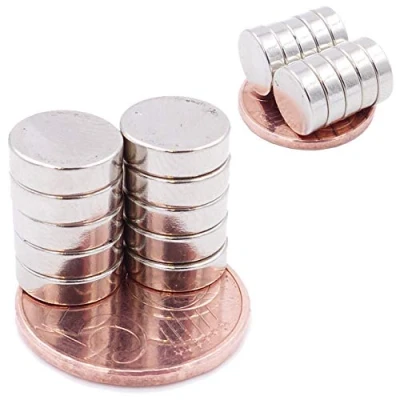 Afbeelding van Brudazon 15 mini schijfmagneten 10 x 3 mm N52 sterke neodymium magneten extra voor modelbouw, foto, witte wand, handwerk schijf