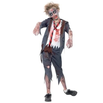 Afbeelding van Dressing Up &amp; Costumes Halloween Zombie School Boy Costume