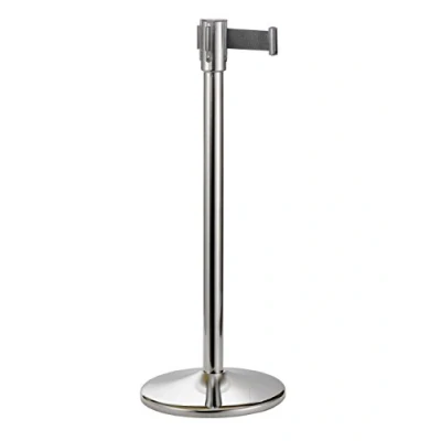 Afbeelding van Afzetpaal met koord Easy serie RVS 180cm zwart