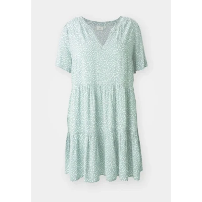 Afbeelding van ONLY Carmakoma Carzally LIFE THEA Dress Jurk, Dames, Maat: 44, Chinois green
