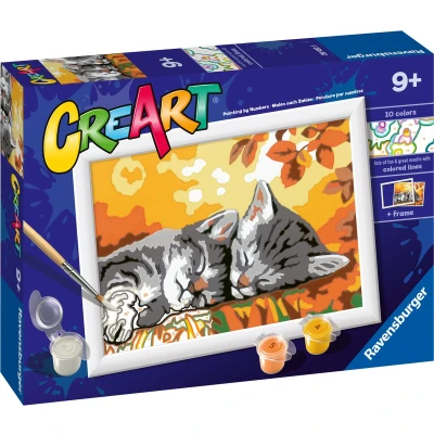 Afbeelding van Ravensburger CreArt Schilderen op Nummer Herfst Katjes