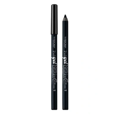 Afbeelding van Deborah Milano Kajal en eyeliner, waterbestendig, 2 in 1 oogpotlood, 01 zwart, duurzaam, ultra gepigmenteerde romige lijn, geeft een intensieve gedefinieerde blik, 1,21 g