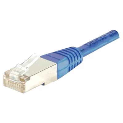 Afbeelding van Exertis Connect Patchkabel F/UTP, CAT.6, blauw, 2,0 m met bijzonder smalle knikbeveiliging (F/UTP, CAT6, 2 m), Netwerkkabel