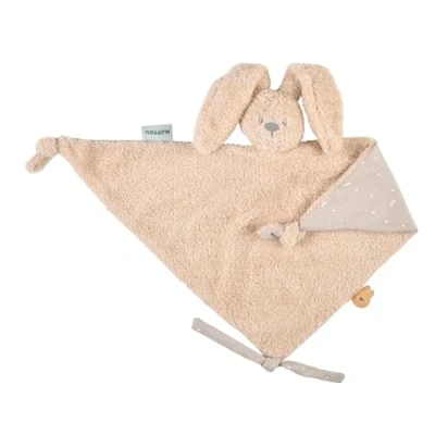 Afbeelding van Nattou LAPIDOU Maxi Knuffeldoekje Doudou Konijn 65 cm Teddy Zand