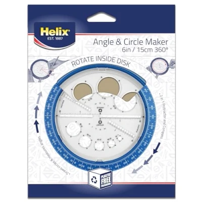 Image de Helix 36002 Rapporteur circulaire pour réaliser angles et cercles