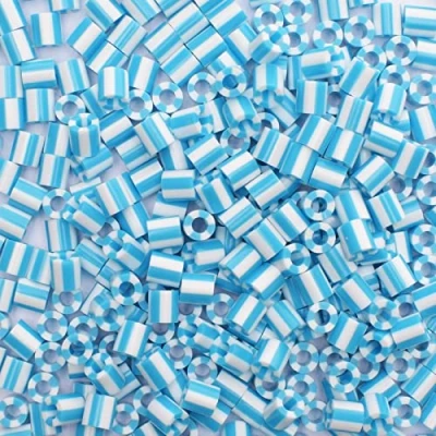 Afbeelding van Vaessen Creative Tweekleurige strijkparels, blauw wit, set van 550 stuks, doe het zelf, kinderen, sieraden maken, decoratie, huis en andere creatieve vrijetijdsideeën, 5 mm, één maat 5009 042