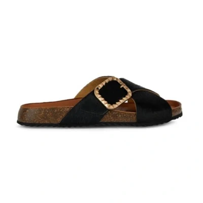 Afbeelding van Geox NEW Brionia Muiltjes, Dames, Maat: 38, Schwarz Leer