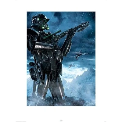 Afbeelding van Star Wars Rogue One Death Trooper Rain Art Print 60x80cm Poster