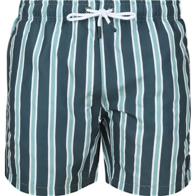 Afbeelding van Suitable Zwembroek Stripe Groen Maat M Heren zwemshort Sneldrogend