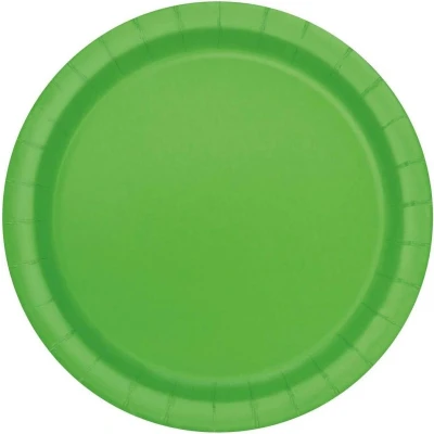 Afbeelding van Lime Groene Borden Rond 23cm 16st