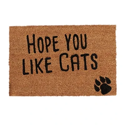 Afbeelding van Relaxdays deurmat spreuk dog cat 40 x 60 cm kokosvezels schoonloopmat antislip Kat